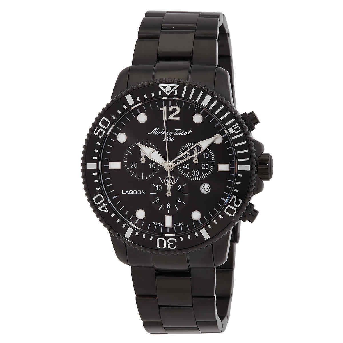 Mathey-tissot Lagoon Chronograph Quartz Black Dial Men`s Watch H123CHNN