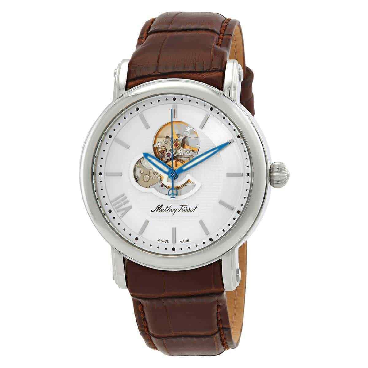 Mathey-tissot Skeleton Automatic White Dial Men`s Watch H7053AI