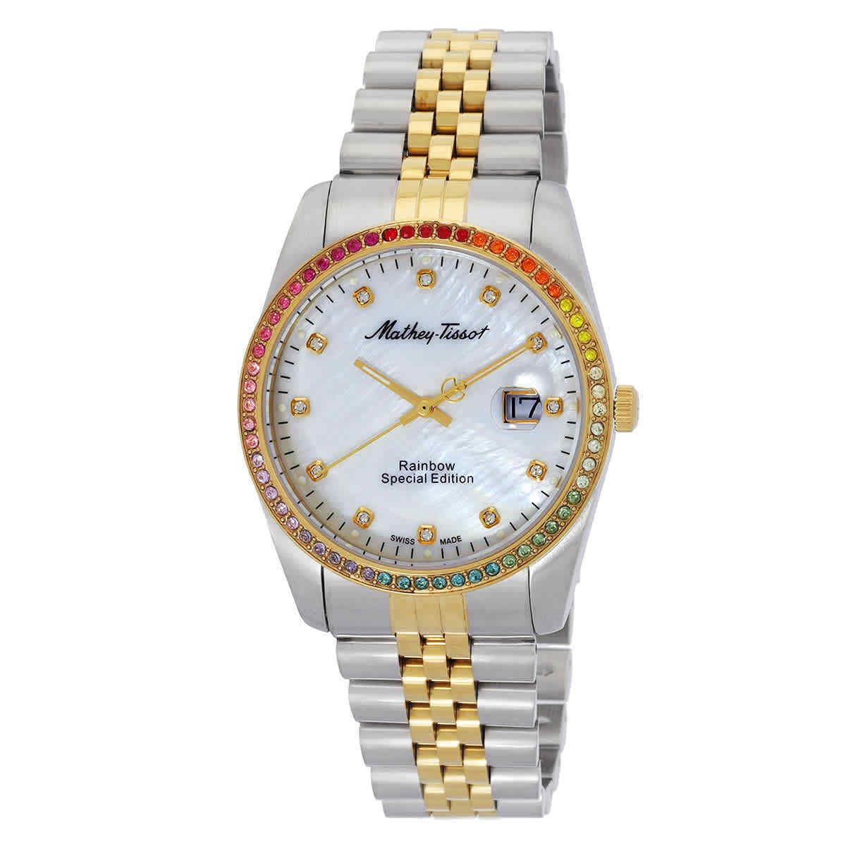 Mathey-tissot Mathy Rainbow Quartz White Dial Unisex Watch H809BQYI