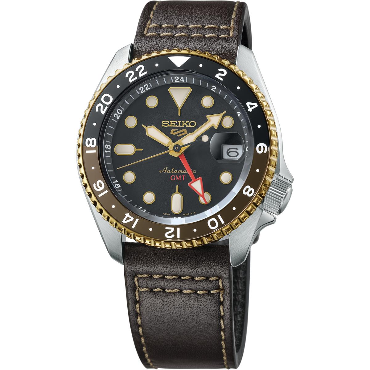 Seiko 5 Sports Gmt Skx Series - Rootbeer - SSK036