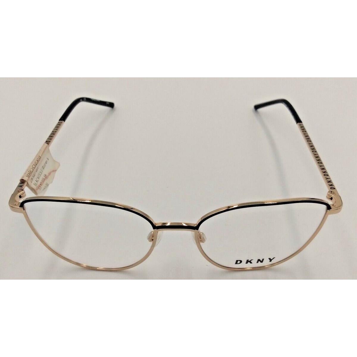 Dkny Eyeglasses Womens /color/model Eyeglass Frames Marchon 53-17-135/Black Gold/DK1027