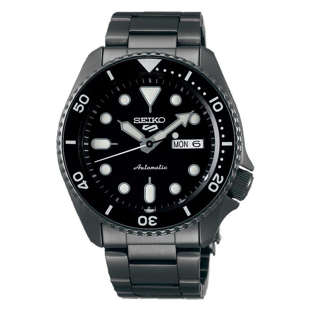 Seiko 5 Sports SRPD65 Men`s Black IP Stainless Steel Black Dial Automatic Watch