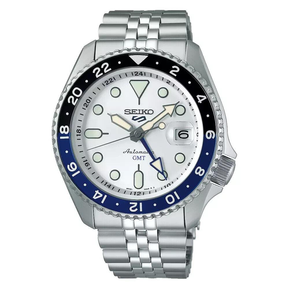 Seiko 5 Five Sports SSK033 Gmt Automatic Watch 100 Meter White Dial Made Japan