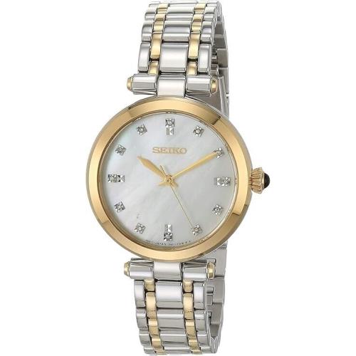 Seiko Quartz Diamond Ladies Two Tone Watch SRZ532P1