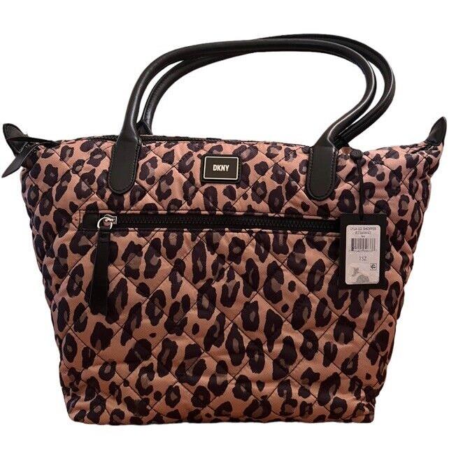 Dkny Handbag Puffer Tote Animal Print Lyla Shopper Leo R23AIW43