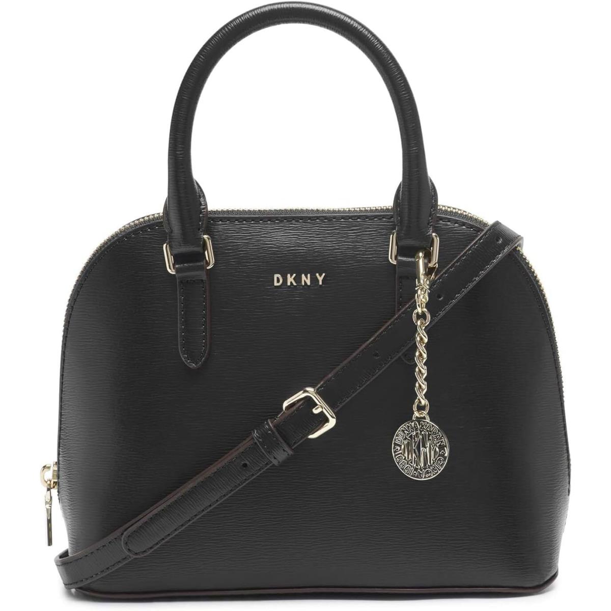 Dkny Bryant Dome Satchel Black/gold