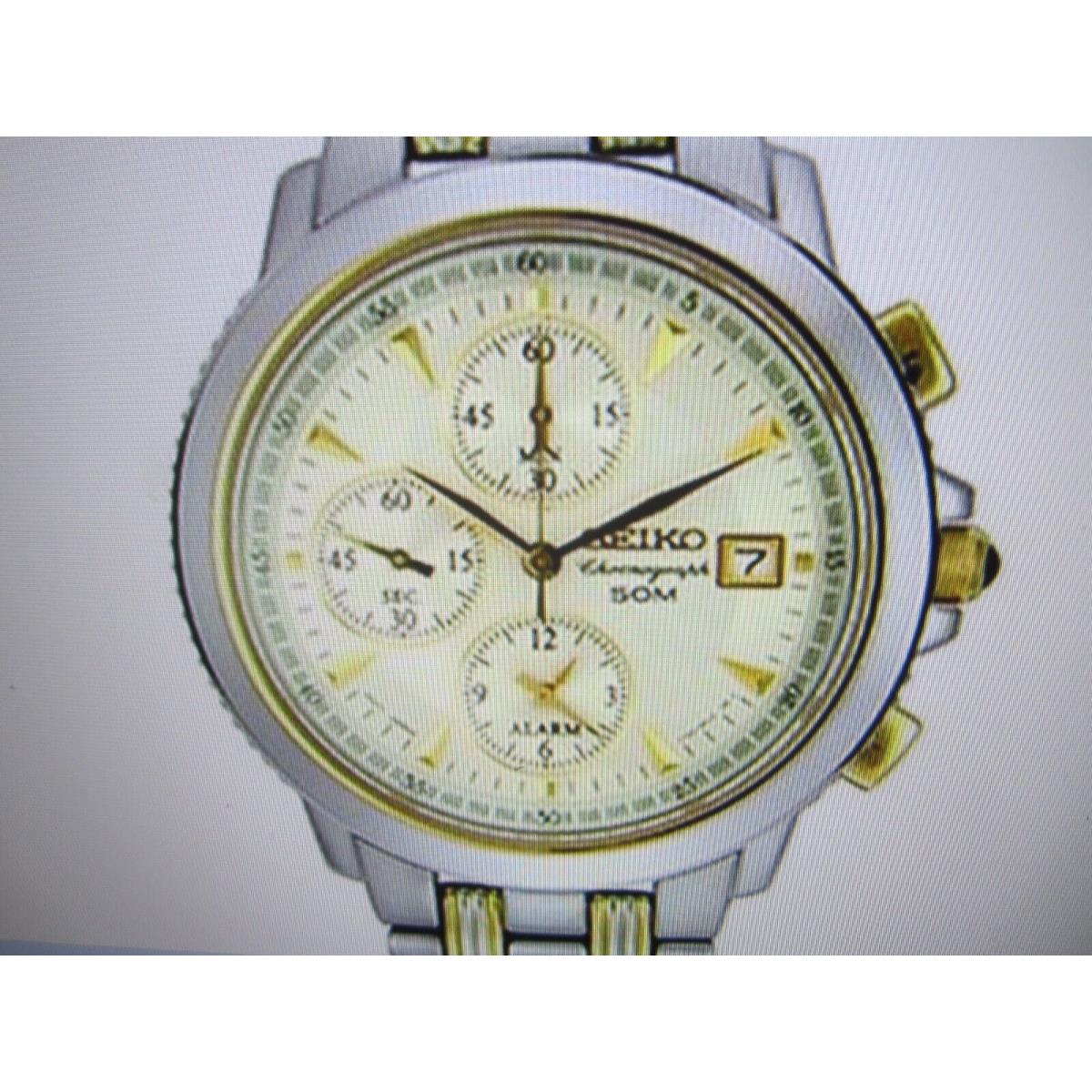 Seiko LE Grand Men`s Alarm Watch Chrono All S/s SNA470