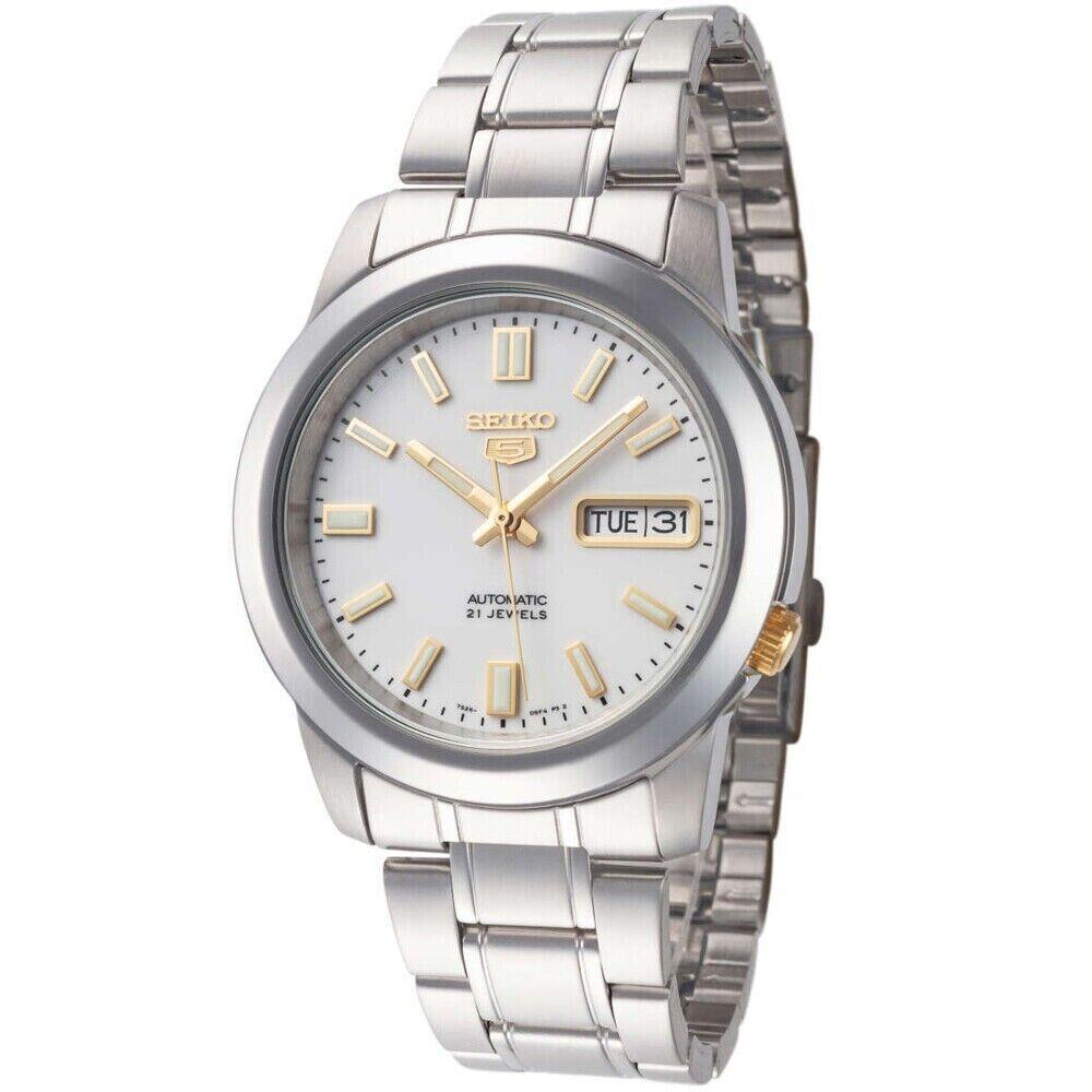 Seiko 5 Automatic White Dial Men`s Watch SNKK07K1