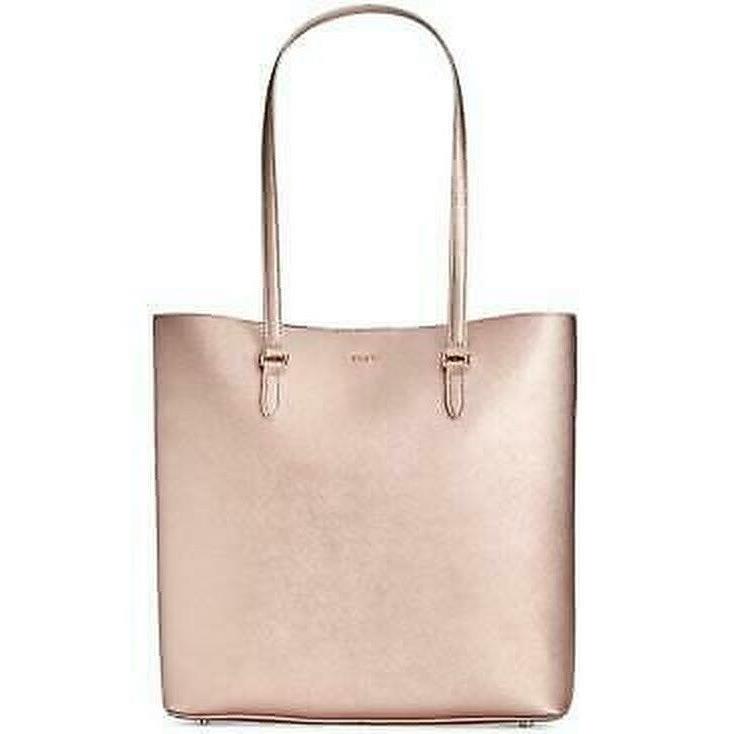 Dkny Bryant Saffiano Leather Tote Rose Gold