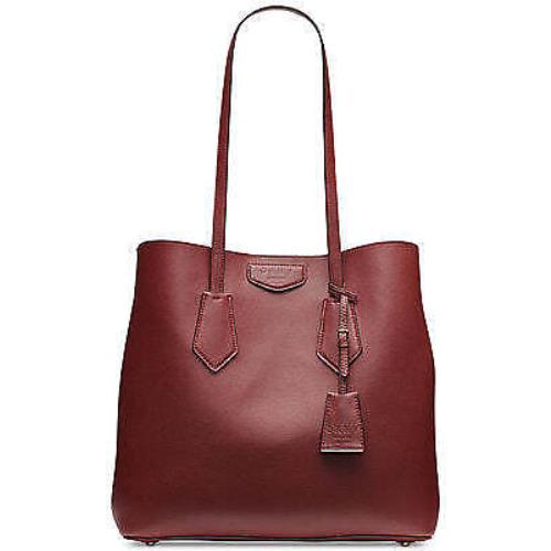 Dkny Sullivan Leather North South Tote Bag - Red