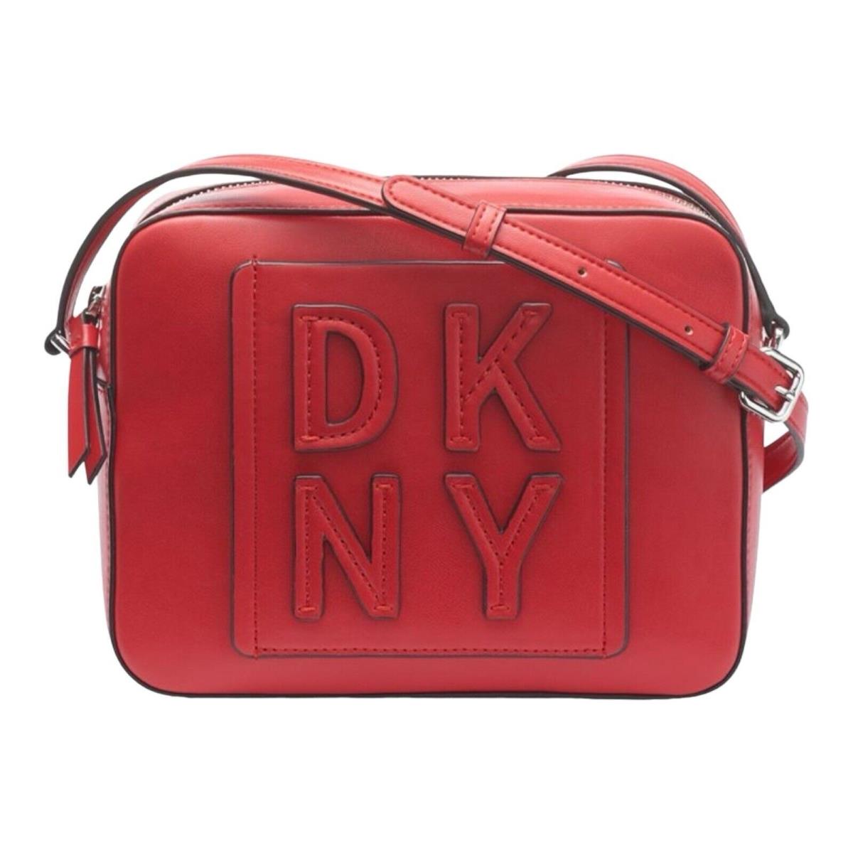 Dkny Red Tilly Camera Crossbody Bag Stacked Logo R84EQ974