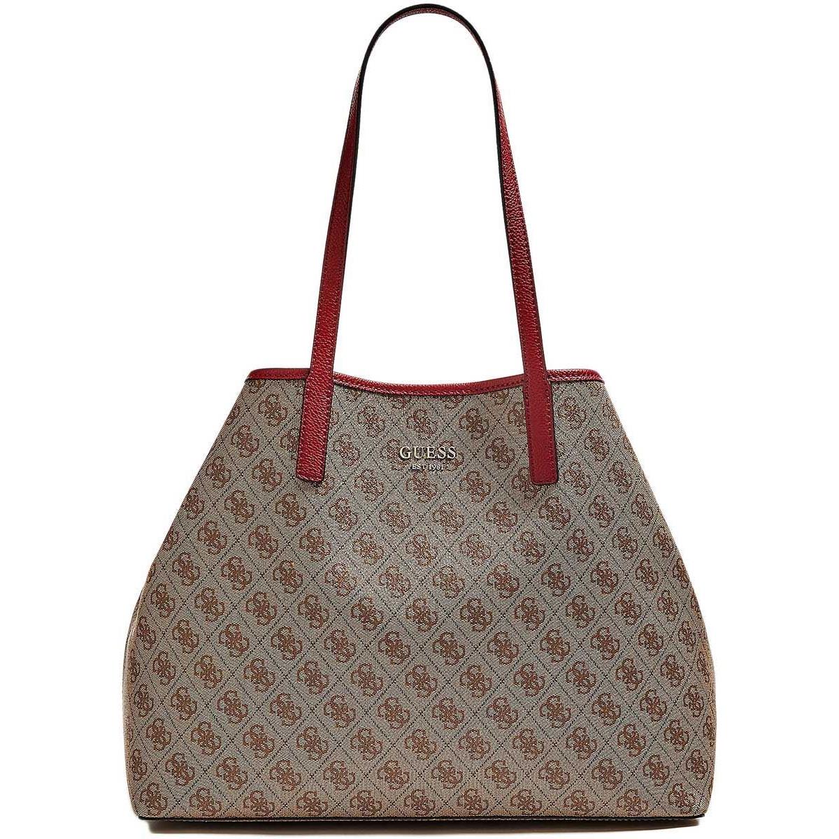 Guess Sg699524 Vikky Tote Womens Bag In Brown