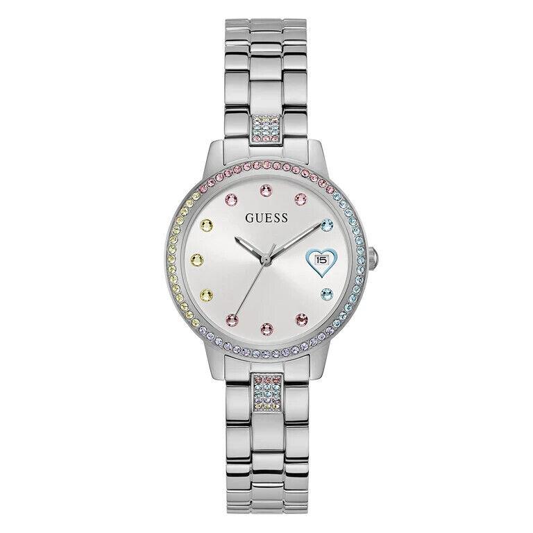 Guess Ladies Silver Tone Date 34mm Watch GW0657L1