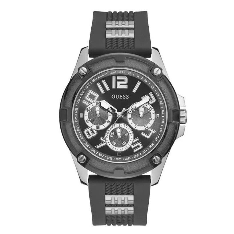 Guess GW0051G1 Men`s Delta Multifunction Black Dial Silicone Band Watch