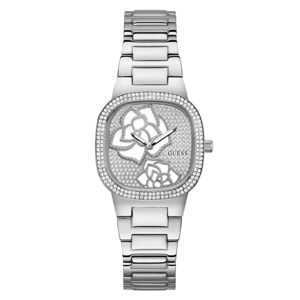 Guess Women`s Silver Square Dial Analog Watch - GW0544L1