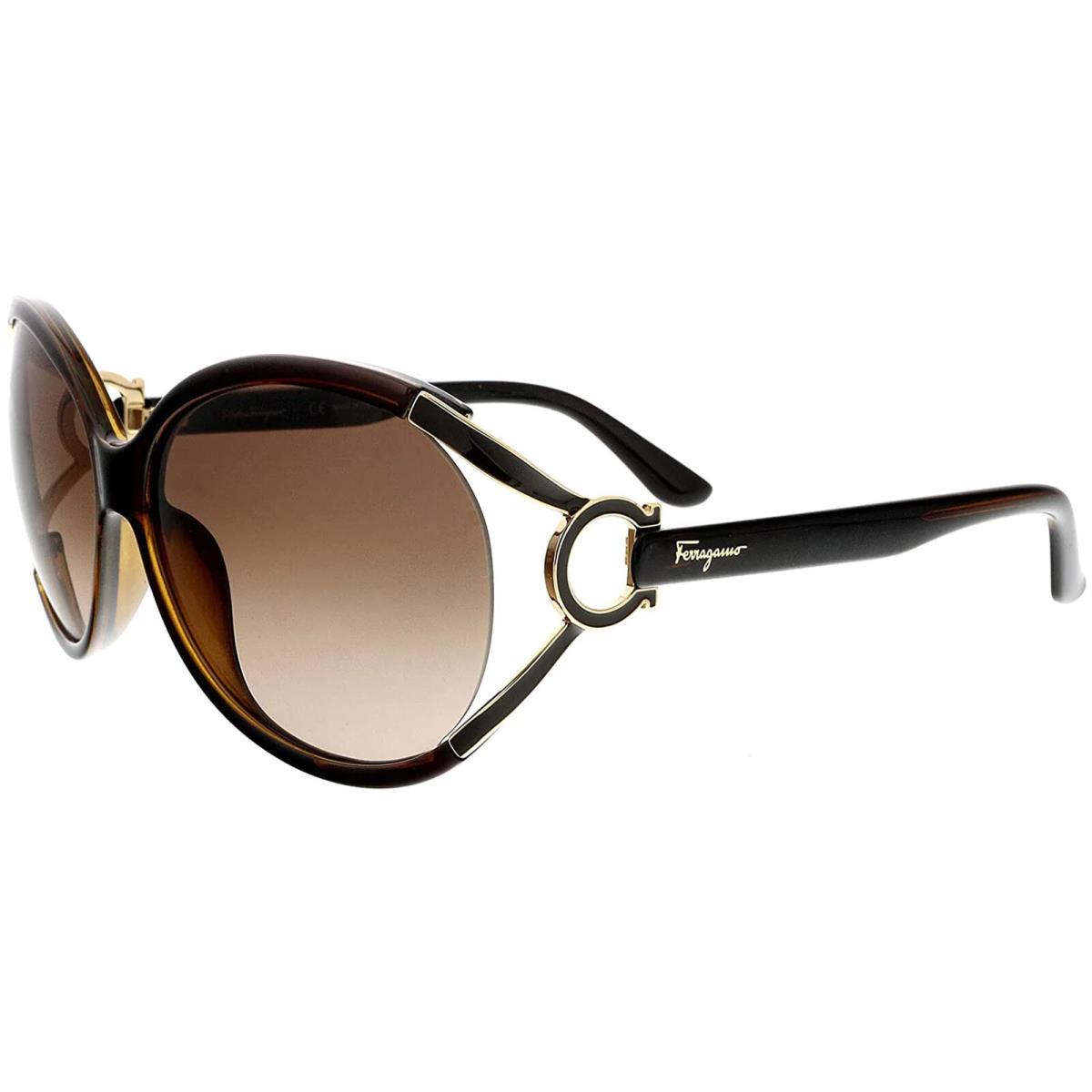 Salvatore Ferragamo Women`s Oval Oversize Sunglasses w/ Gradient Lens - SF600S