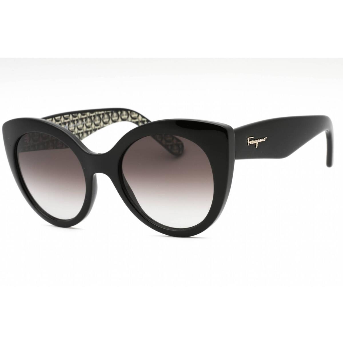 Salvatore Ferragamo Women`s Sunglasses Black Plastic Cat Eye Frame SF964S 001