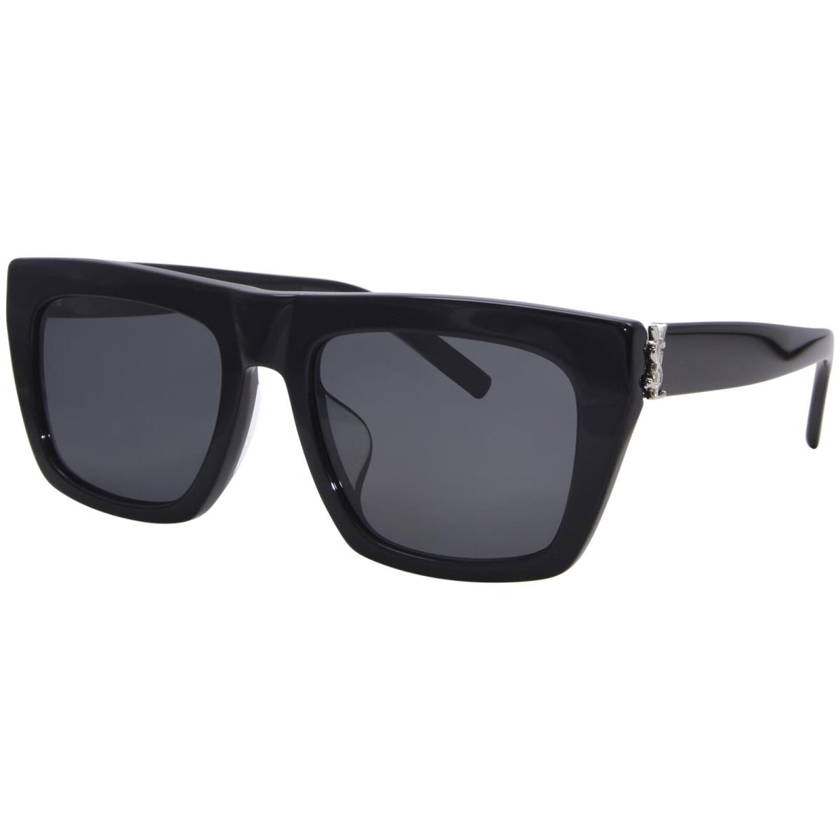 Saint Laurent SL-M131/F 001 Sunglasses Black/dark Grey Rectangle Shape 54mm