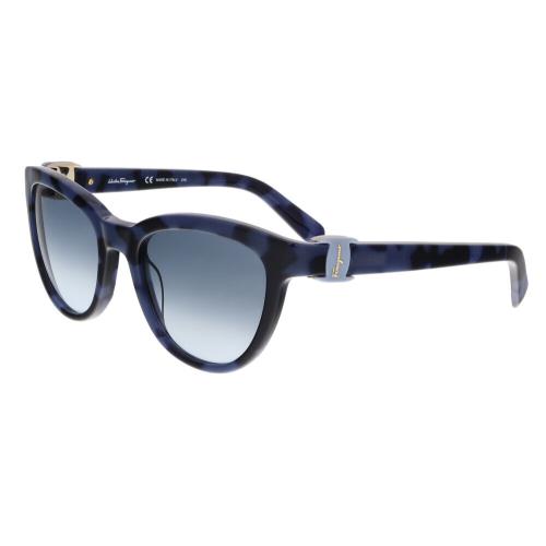 Salvatore Ferragamo SF817S-235 Havana Blue Sun Sunglasses