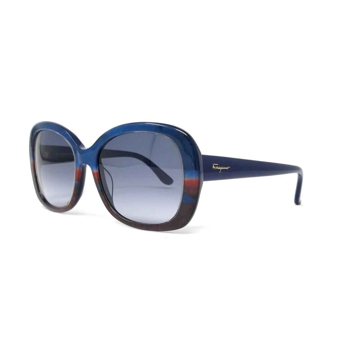 Salvatore Ferragamo SF678S-422-5518 422 Blue Red Sunglasses