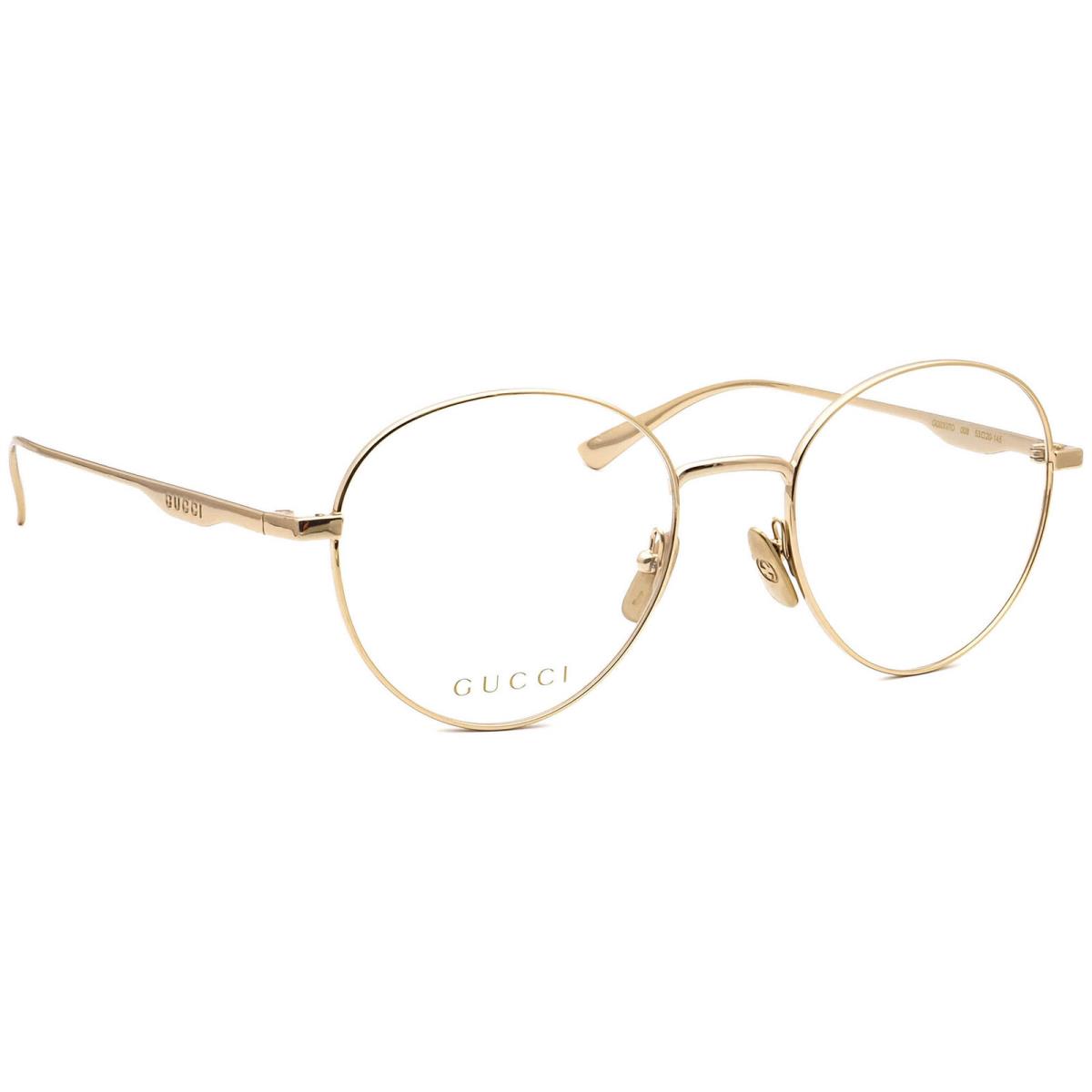 Gucci Eyeglasses GG0337O 008 Polished Gold Round Metal Frame Japan 53 20 145