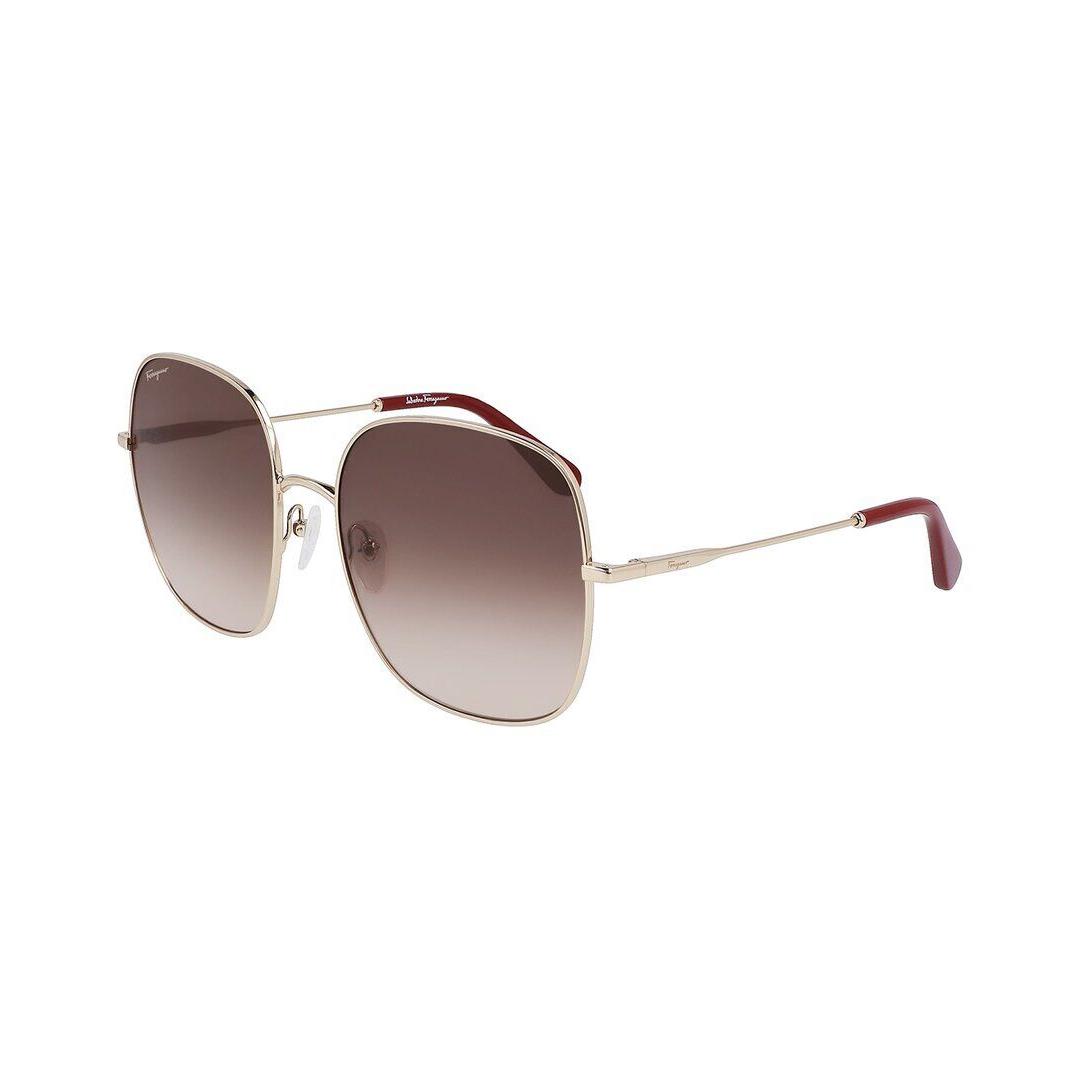 Salvatore Ferragamo SF300S-703-5918 Gold Brown Gradient Sunglasses