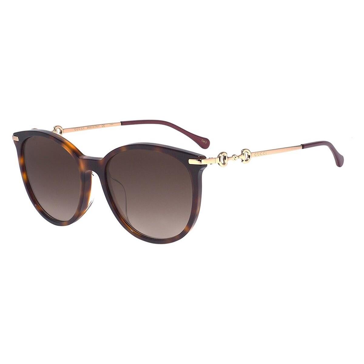 Gucci Women`s GG0885SA 002 Sunglasses Havana/brown Gradient Lenses 56mm