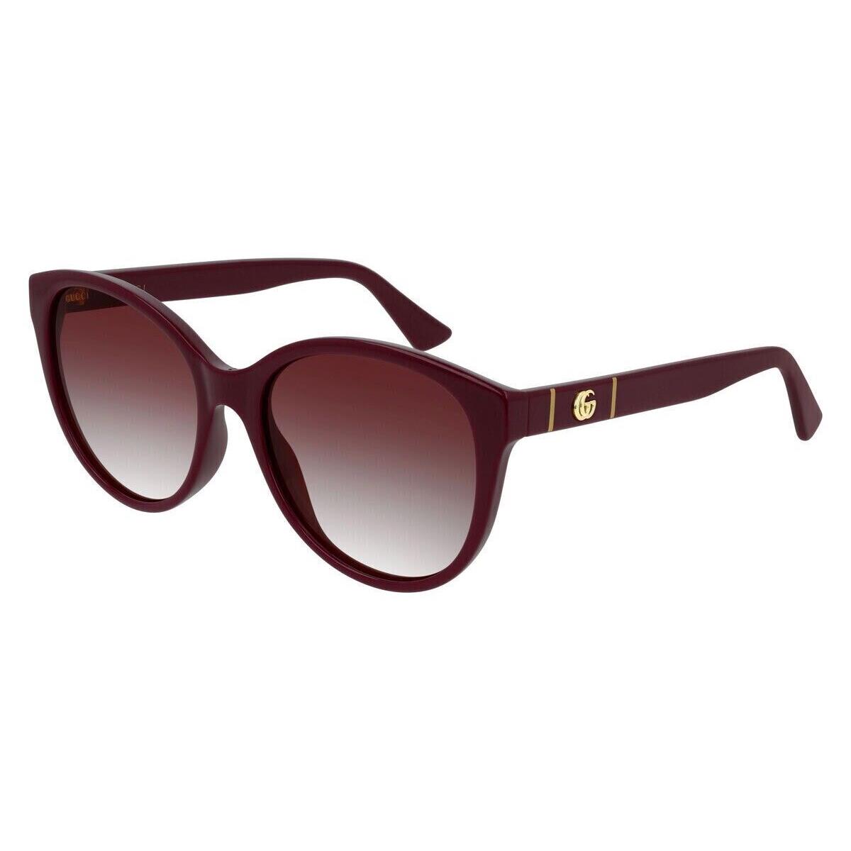 Gucci Sunglasses GG0631S 003 Burgundy Gold/violet Lens Design 56mm