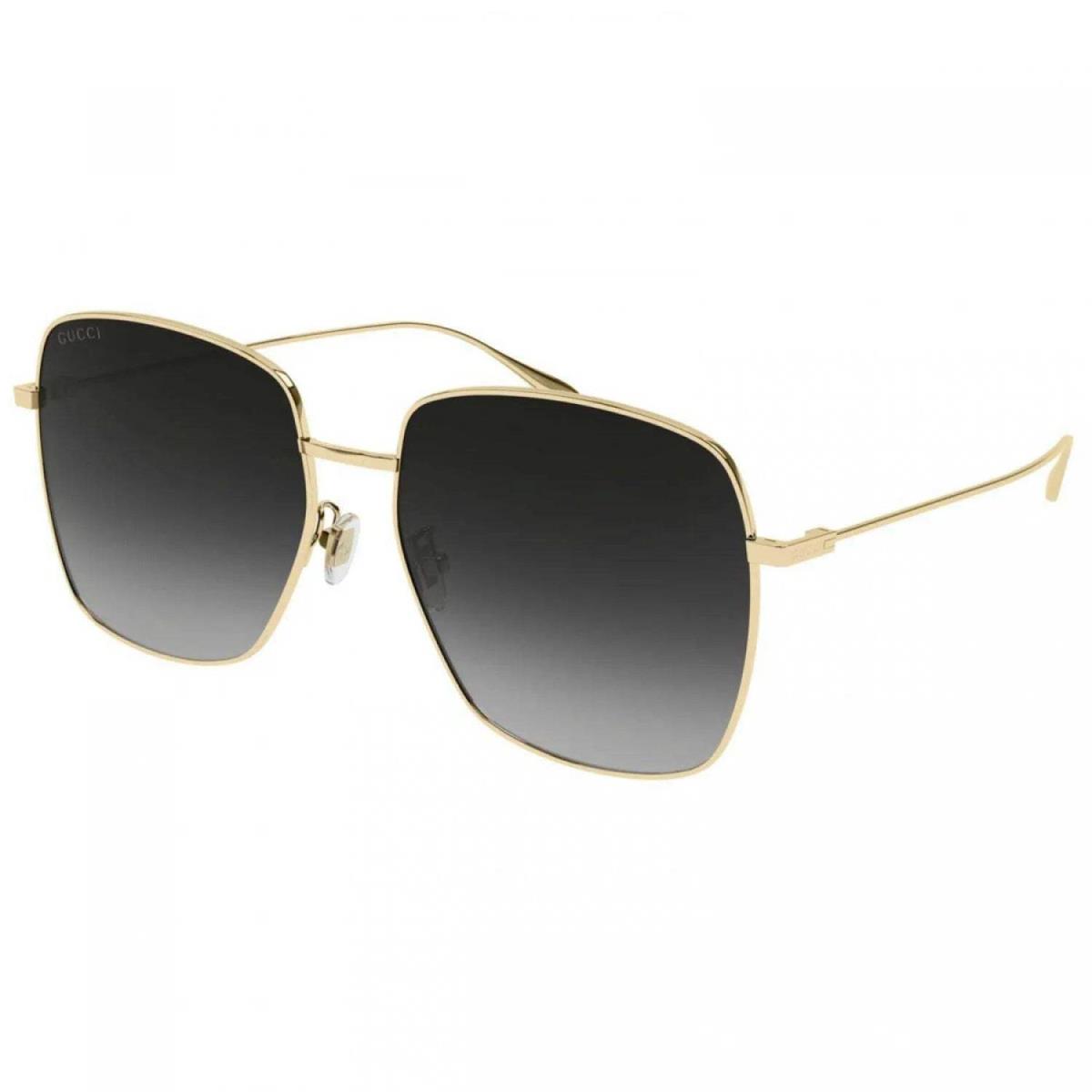 Gucci GG 1031S-001 Gradient Gold/gray Oversized Metal Square Sunglasses