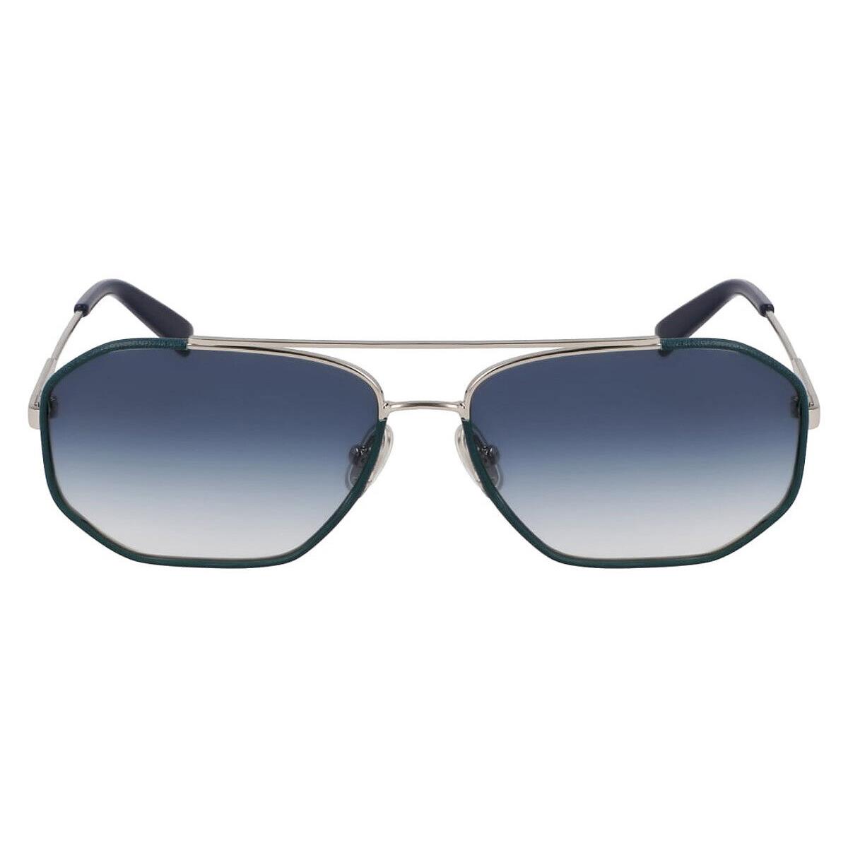 Salvatore Ferragamo SF303SLN Sunglasses Men Silver 60mm