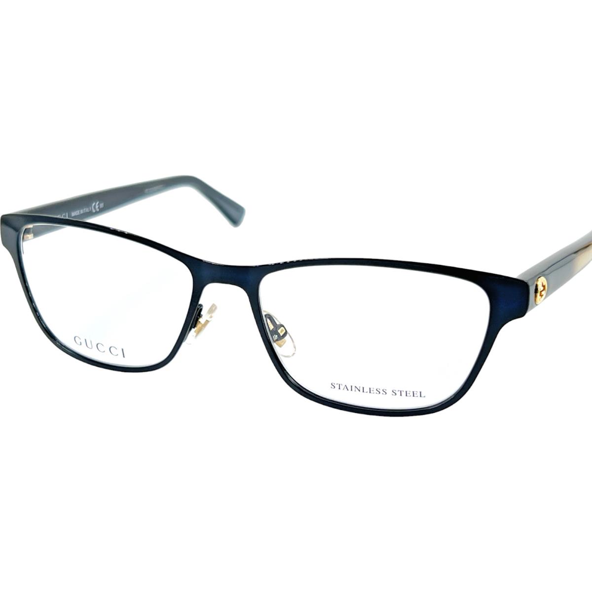 Gucci GG4259 Women`s Metal Eyeglass Frame 0YLH Black Crystal 52-15 Italy W/case