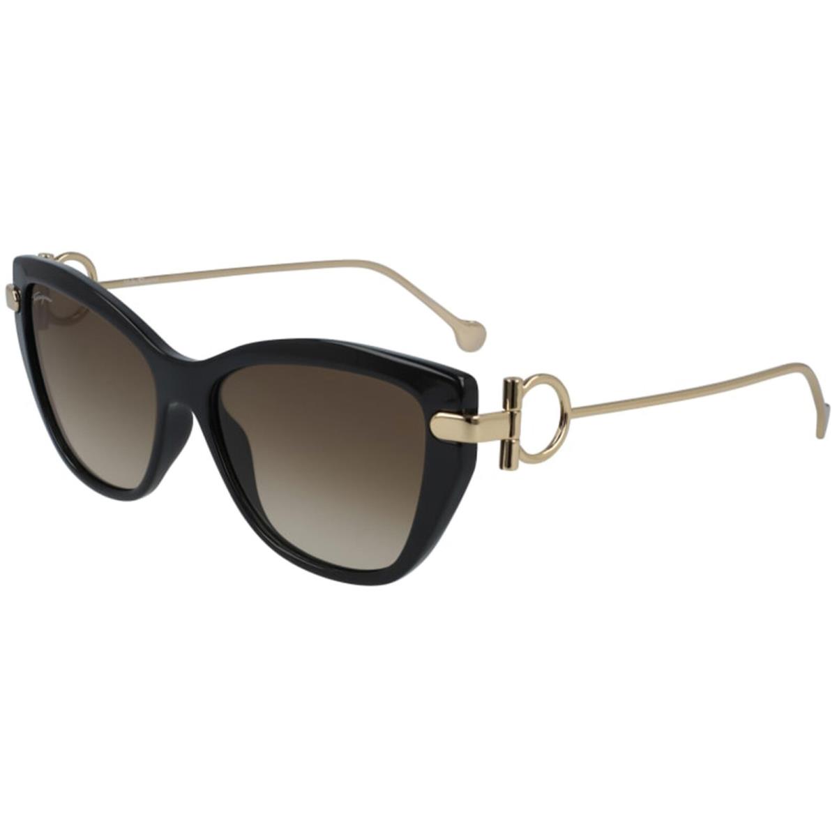 Salvatore Ferragamo Women`s Black Cat Eye Sunglasses - SF928S 001 - Italy