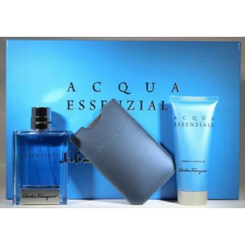 Salvatore Ferragamo Acqua Essenziale 3 Pc. Gift Set Please Read Details