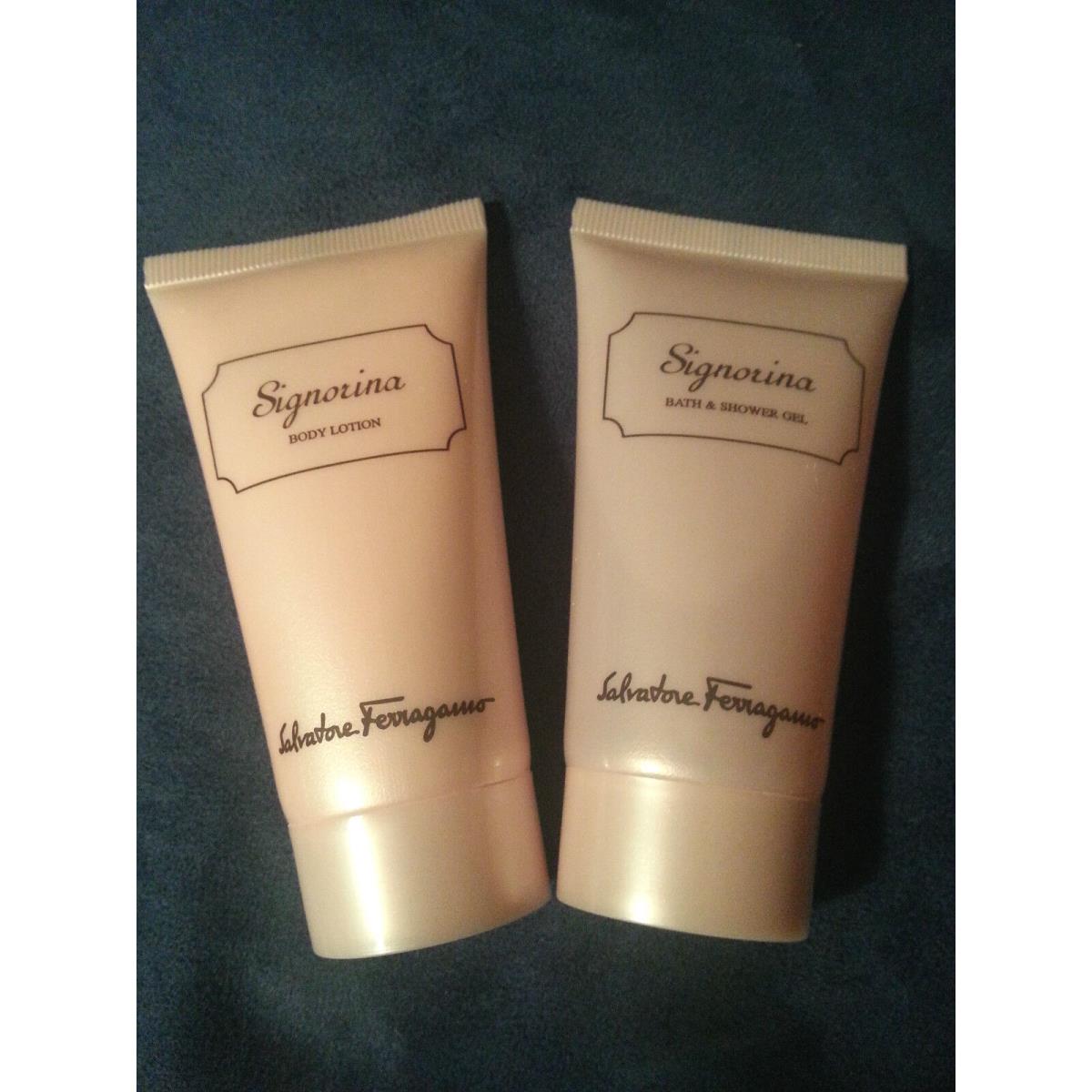 Salvatore Ferragamo Signorina Bath Shower Gel Body Lotion 1.7 oz Each