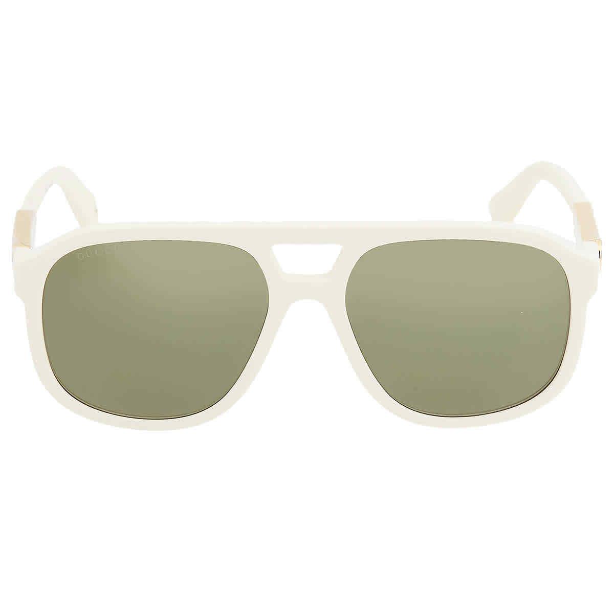 Gucci Green Navigator Unisex Sunglasses GG1188S 005 58 GG1188S 005 58