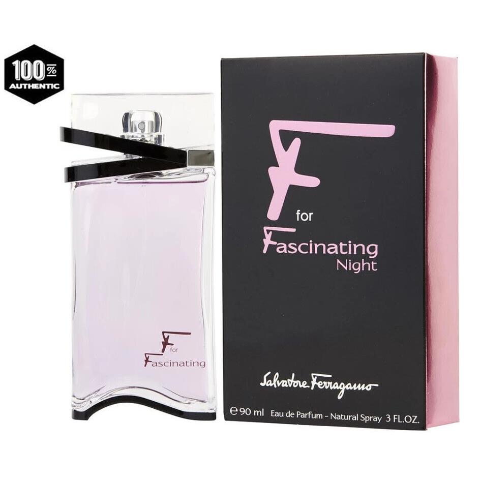 F For Fascinating Night by Salvatore Ferragamo 3.0oz / 90 ml Edp Spray For Women