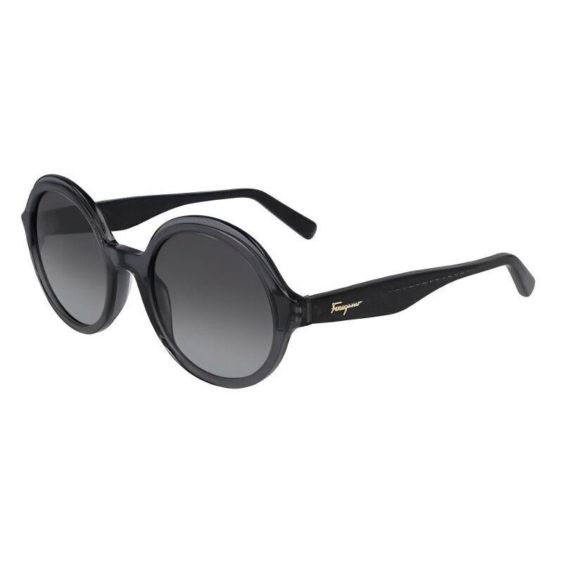 Salvatore Ferragamo SF978S 057 Round Crystal Gray Sunglasses