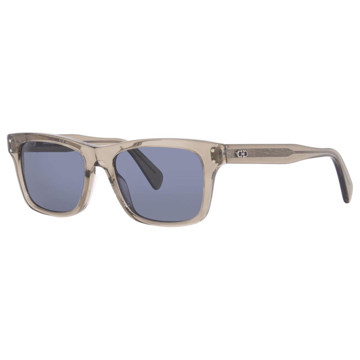 Salvatore Ferragamo SF1039S 278 Sunglasses Men`s Transparent Sand/blue Lens 54mm