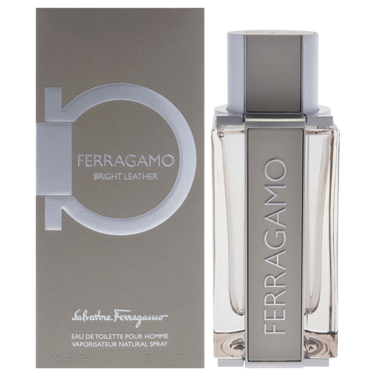 Bright Leather by Salvatore Ferragamo For Men - 3.4 oz Edt Spray