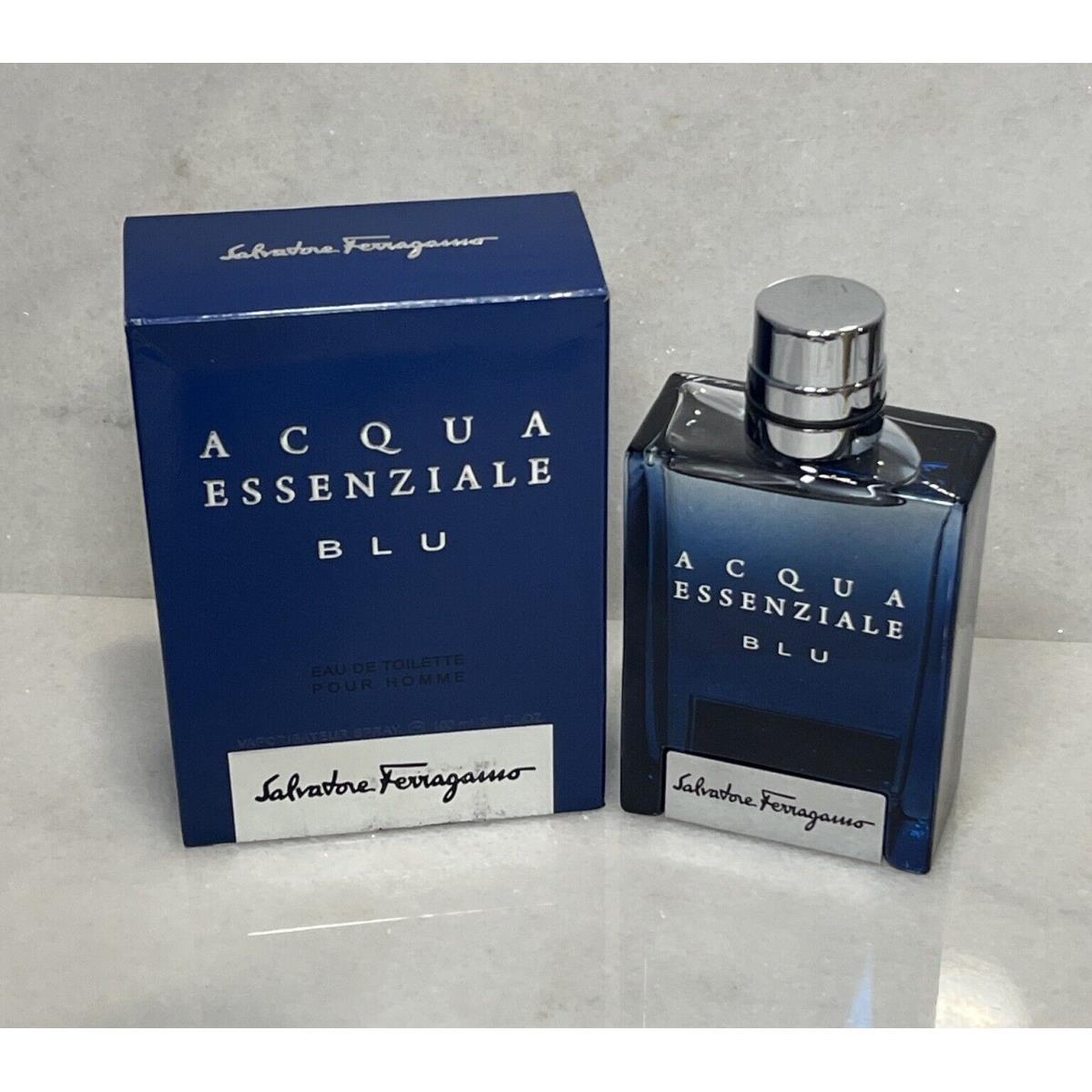 Salvatore Ferragamo Acqua Essenzaile Blue Eau De Toilette Spray Pour Homme 3.4oz