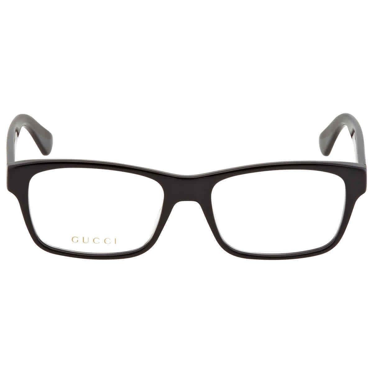 Gucci Demo Rectangular Men`s Eyeglasses GG0006ON 005 55 GG0006ON 005 55