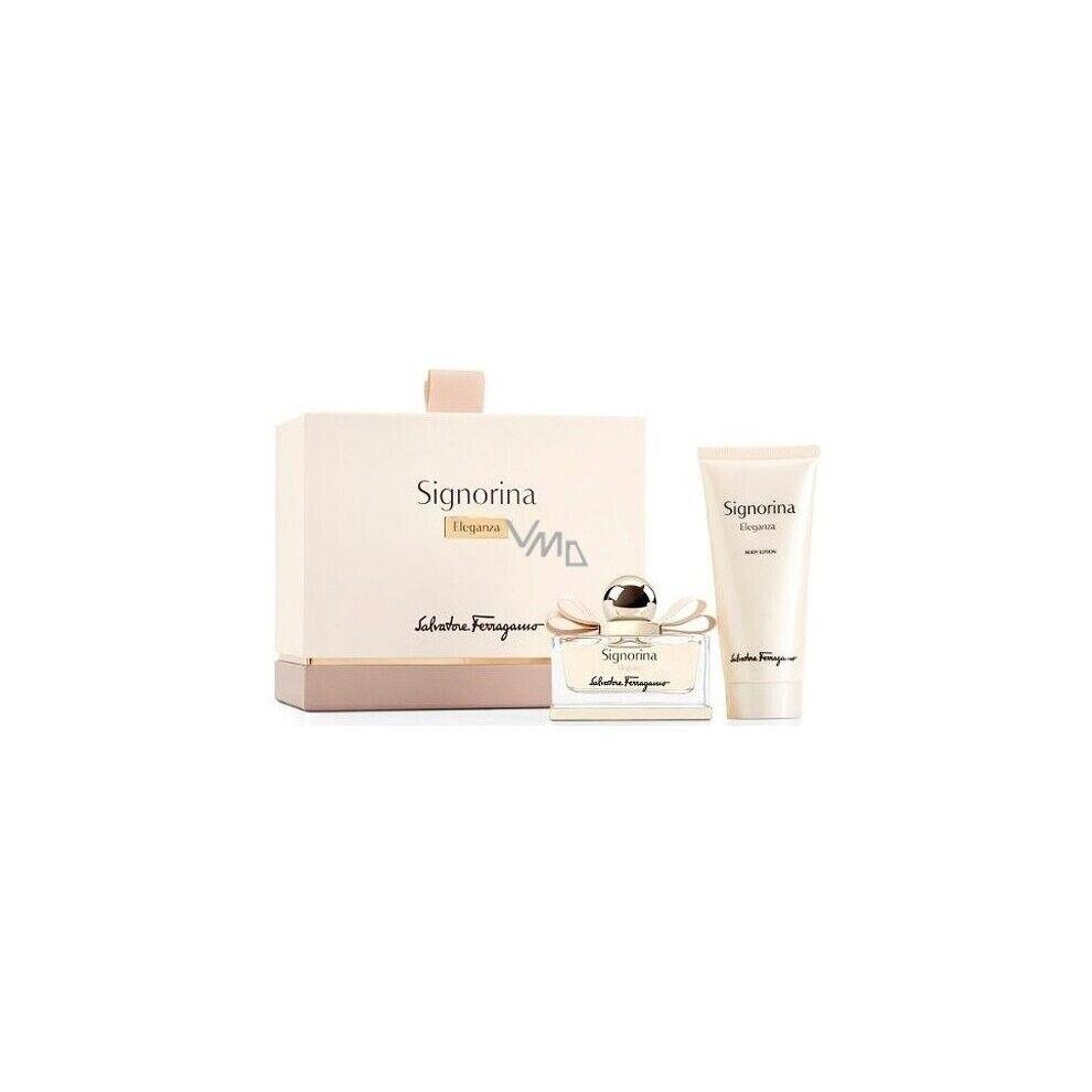 Salvatore Ferragamo Signorina Elganza 2 Piece Set 50ml Edp Spray/b/lotion 3.4 OZ