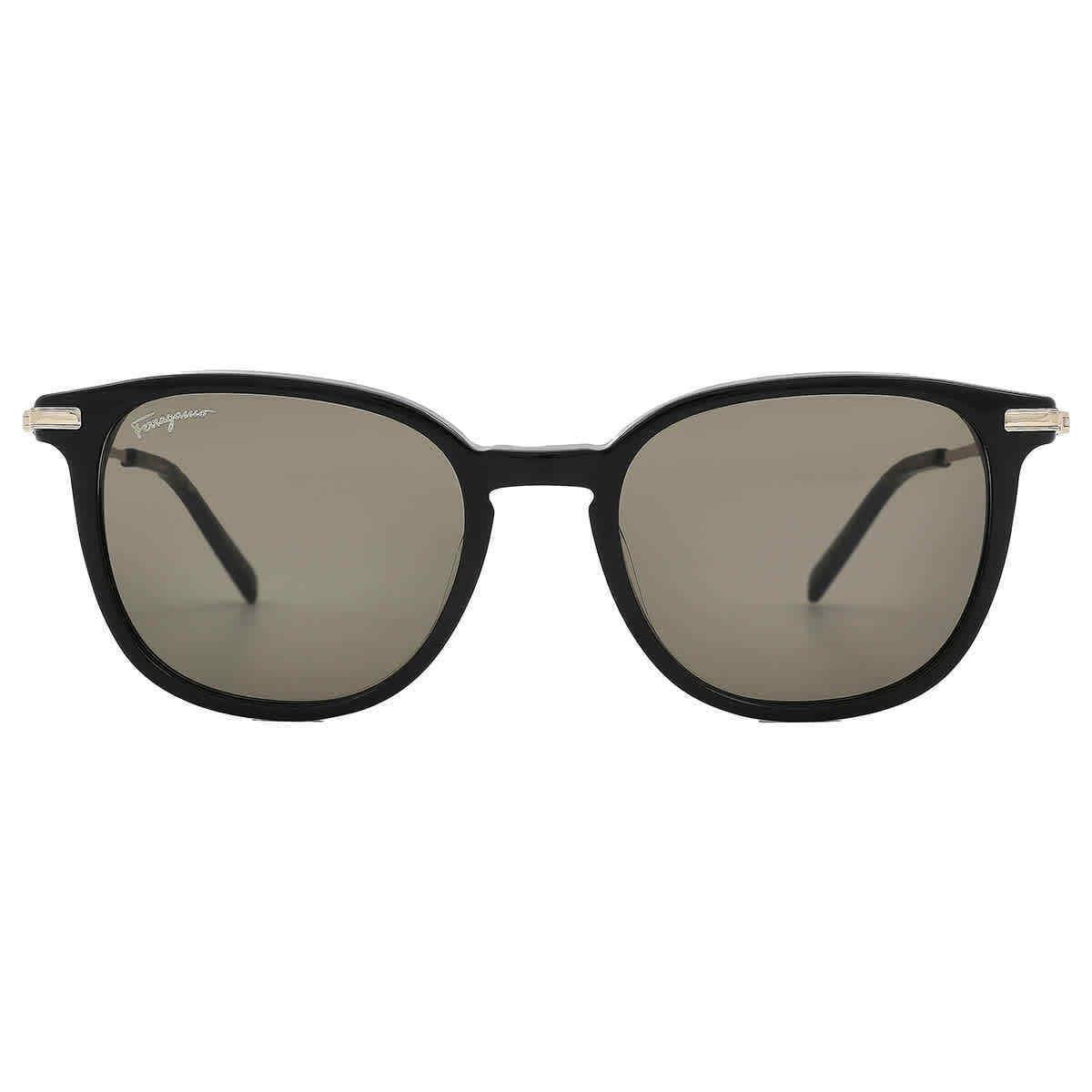 Salvatore Ferragamo Grey Square Men`s Sunglasses SF1015S 001 52 SF1015S 001 52