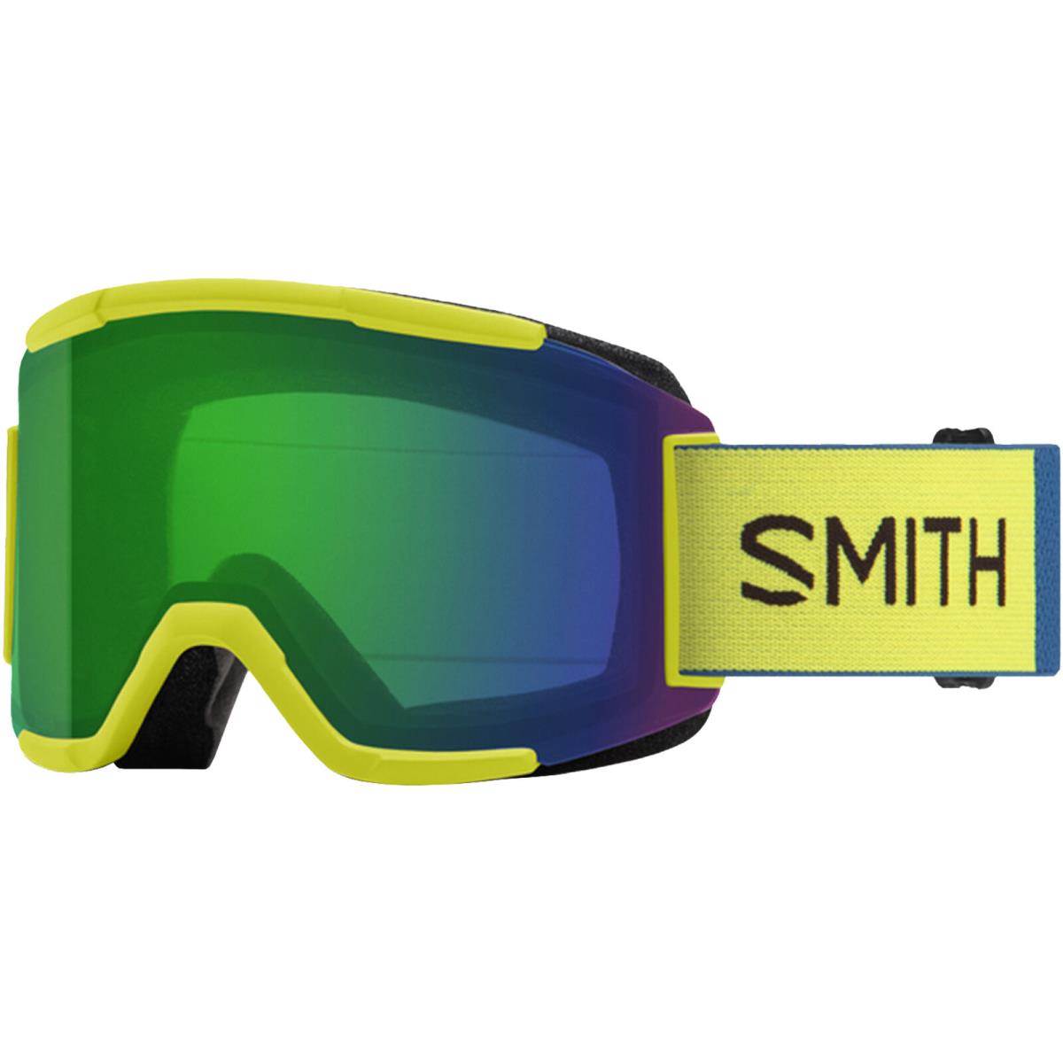 Smith Optics Squad Chromapop Snow Goggles w/ Low Light Bonus Lens - M00668 Neon Yellow/Everyday Green (2N799XP)