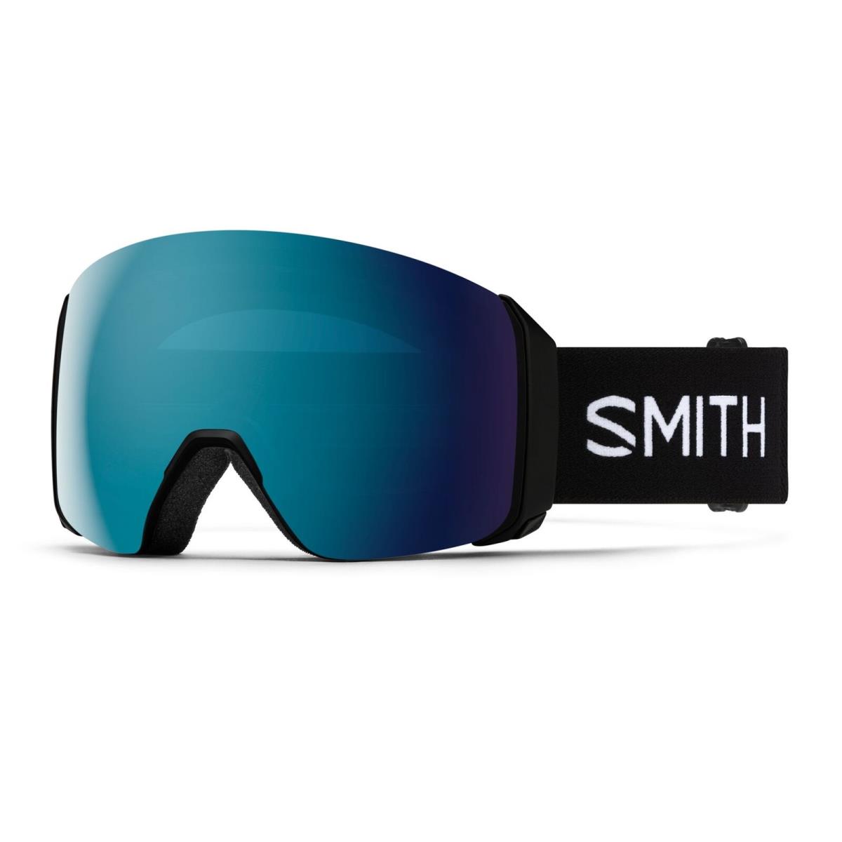 Smith 4D Mag XL Snow Goggles Black Frame Chromapop Sun Blue Mirror Lens