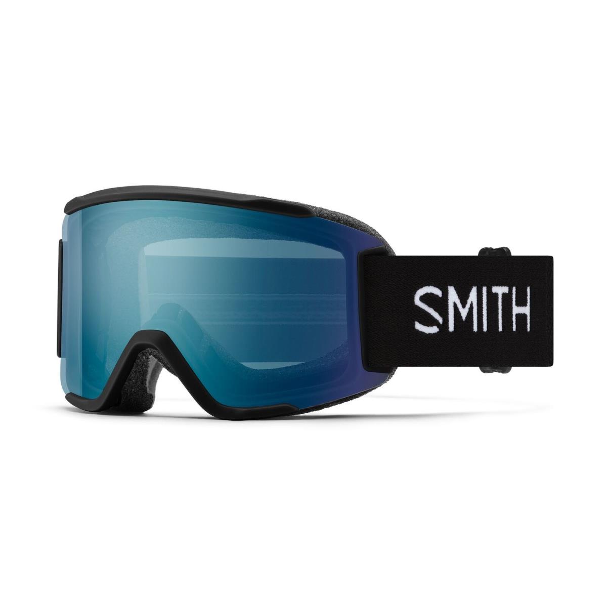 Smith Squad S Snow Goggles Black Frame Chromapop Everyday Blue Mirror Lens