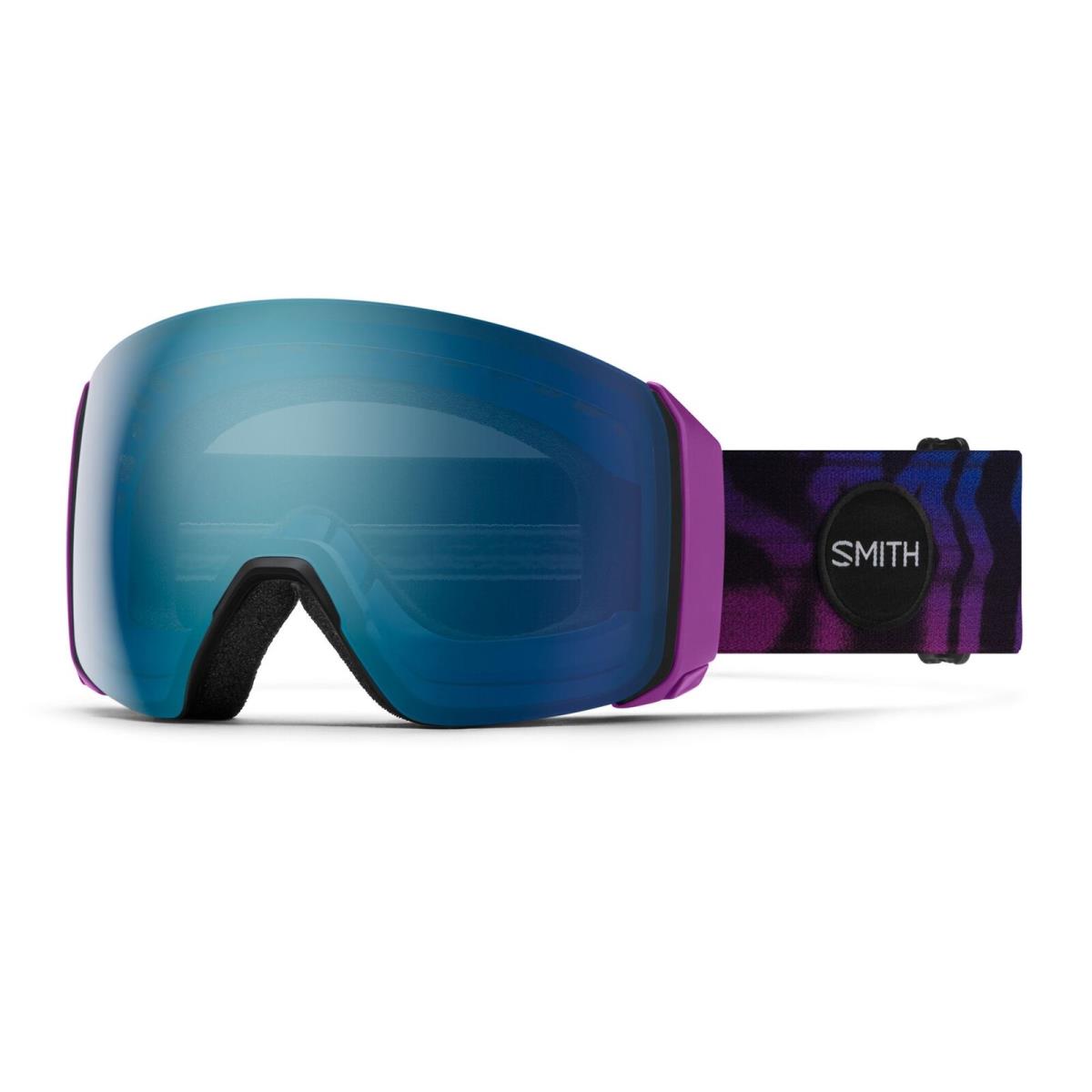 Smith 4D Mag XL Snow Goggles Copy Cat Frame Chromapop Everyday Blue Mirror Len - Frame: Copy Cat, Lens: Everyday Blue Mirror