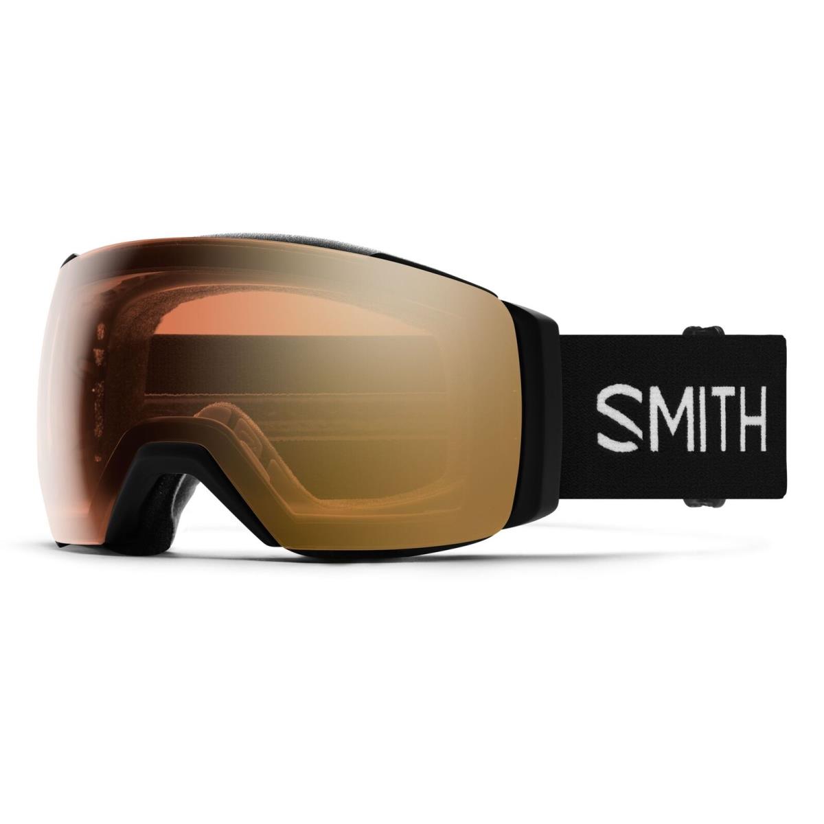 Smith I/o Mag XL Snow Goggles Black Frame Chromapop Pro Photochromic Gold Mirr