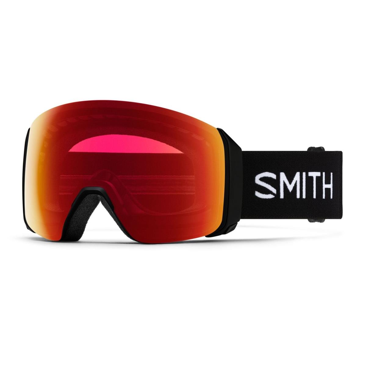 Smith 4D Mag XL Snow Goggles Black Frame Chromapop Photochromic Red Mirror Len