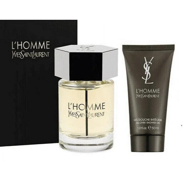 Ysl L`homme By Yves Saint Laurent Men 2Pc Set 3.3 oz Edt Spray 1.6 oz SG